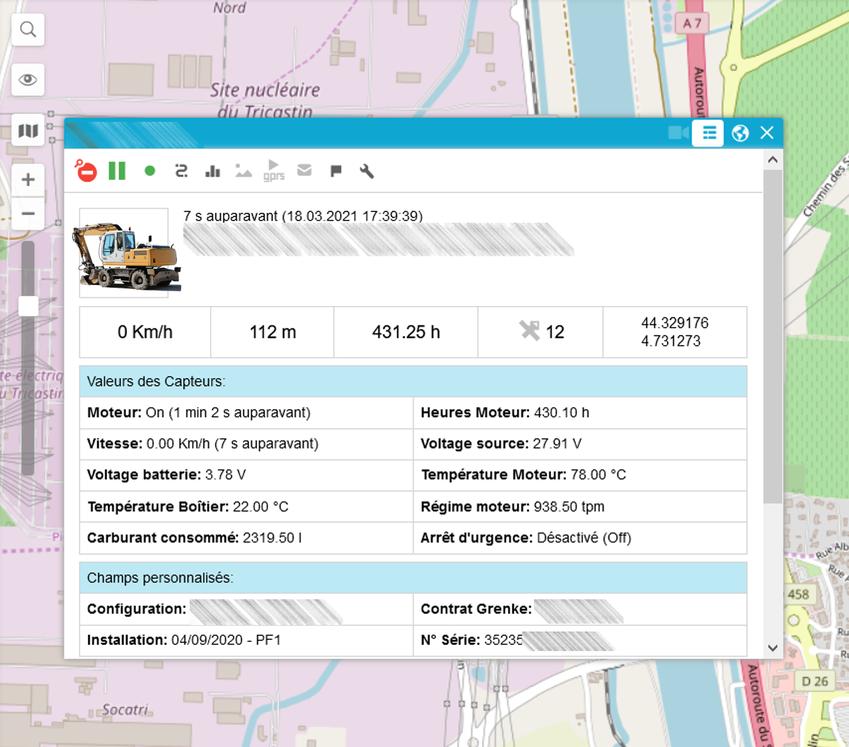 geolocalisation engins de chantier