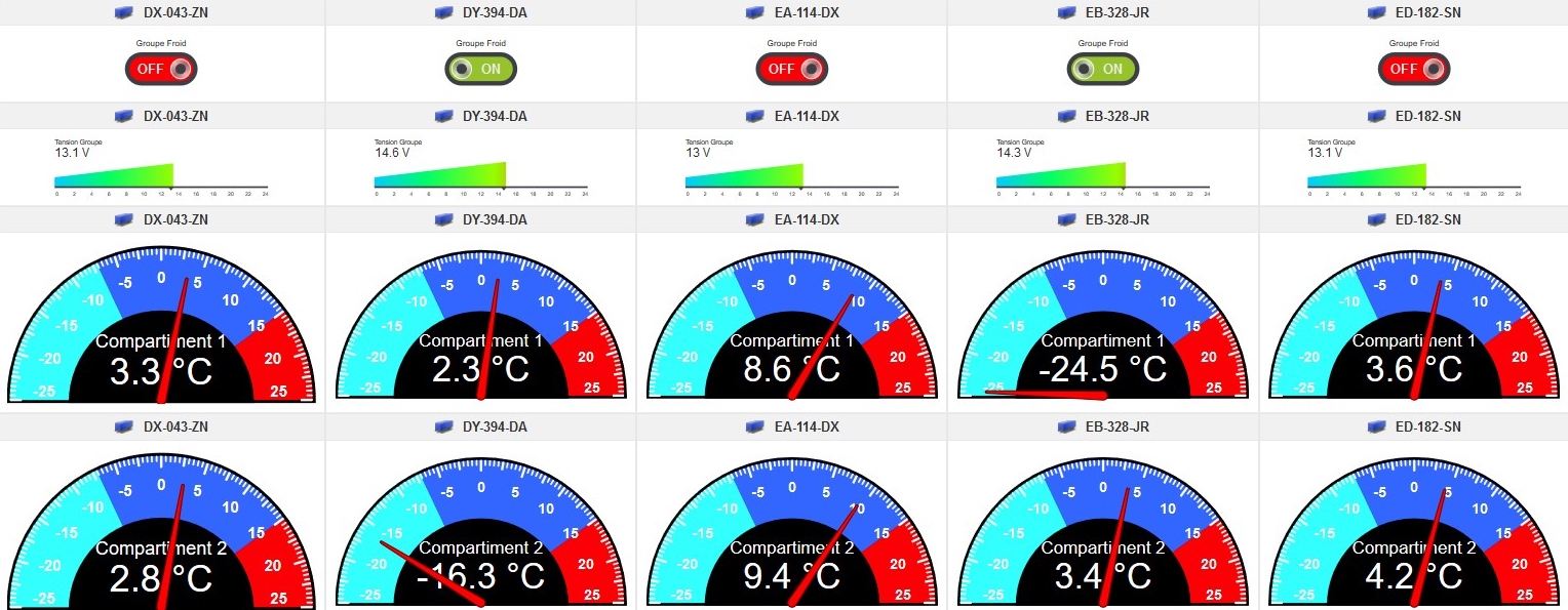 Road Link rapport temperature remorque frigo