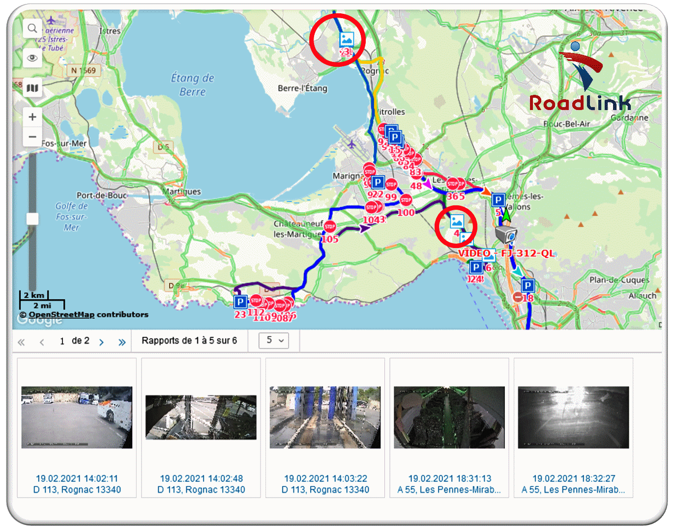 Road Link vidéo connectée